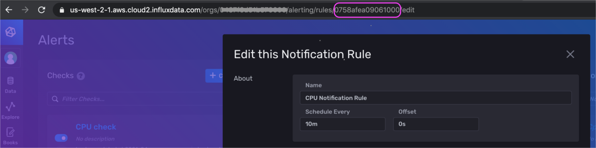 notification rule id